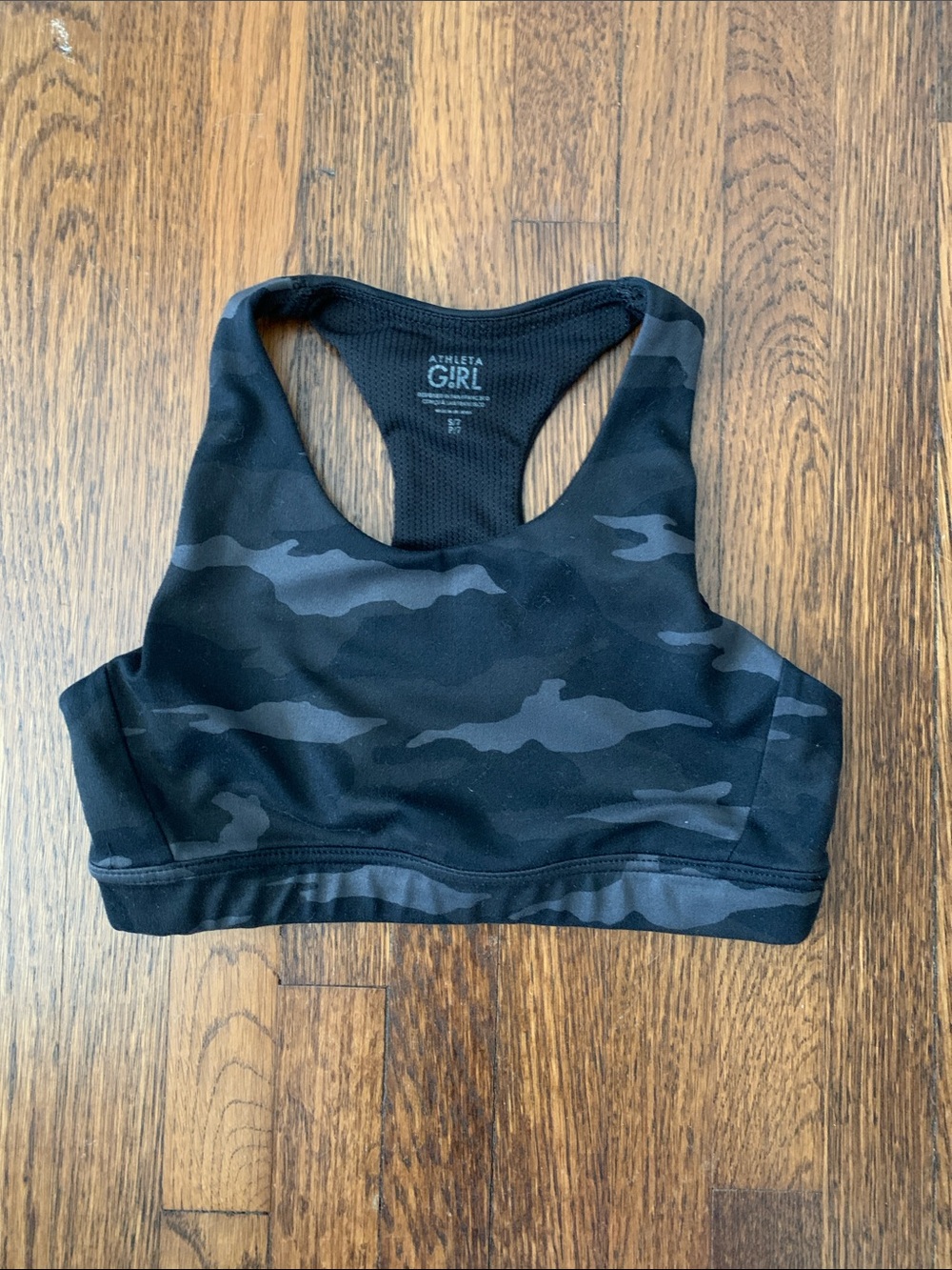 Athleta Girl Racerback Sports Bra in Camo Size Small